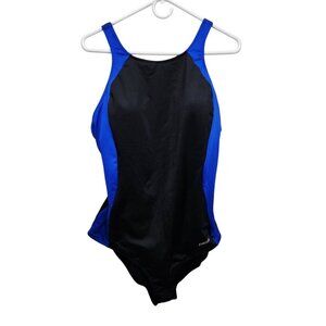Ewedoos Womens  XX-Large Black & Blue One-Piece Swimsuit